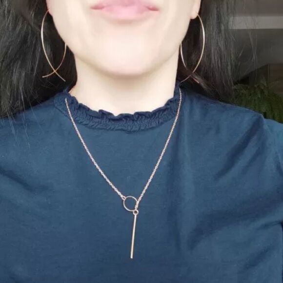 Gold Fish Silhouette Wire Drop Earring - Picture 8 of 13